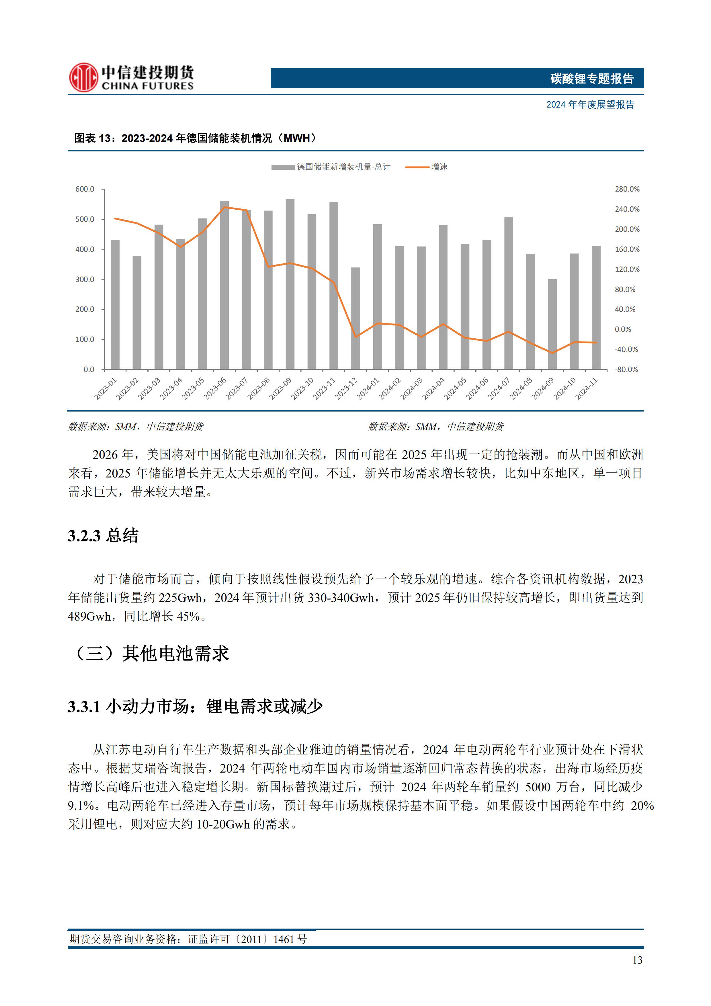 近期碳酸锂期货走势偏弱 预计短期锂价偏弱震荡
